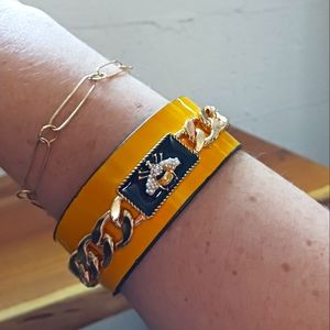 Queen Bee Cubanlink Cuff Bracelet